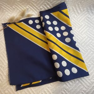 Foulard femme bleu et jaune
