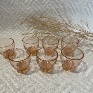 7 Verres à liqueur Art Déco