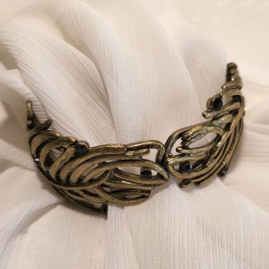 Bracelet jonc feuilles Art déco