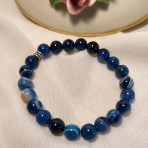 Bracelet Agate bleue