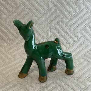 Faon vert statuette Vintage