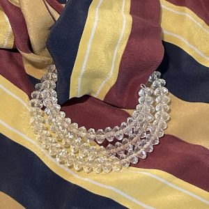 Bracelet perles à facettes transparentes