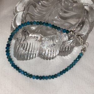 Bracelet Apatite bleue à facette