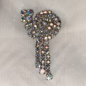 Broche en Strass forme de noeud Vintage